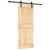 vidaXL Posuvn&eacute; dvere Pr&iacute;rodn&aacute; a čierna 80 x 210 cm