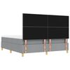 vidaXL Posteľ s pružinov&yacute;m r&aacute;mom Svetlosiv&aacute; 180 x 200 cm l&aacute;tka