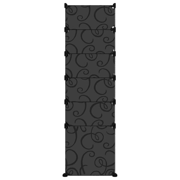 vidaXL Stojan na topánky čierny 94x37x125 cm PP