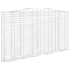 vidaXL Obl&uacute;kov&yacute; gabionov&yacute; k&ocirc;&scaron; 400x30x220/240 cm pozinkovan&eacute; železo