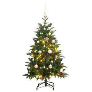 vidaXL Umel&yacute; v&yacute;klopn&yacute; vianočn&yacute; stromček 150 LED a sada g&uacute;ľ 150 cm