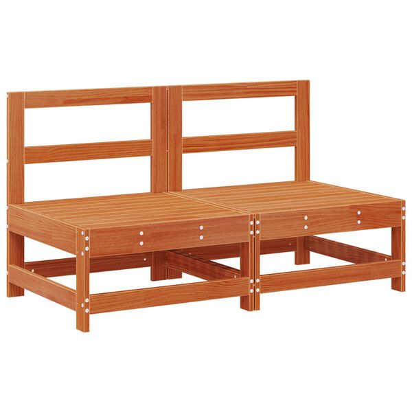 vidaXL Stredn&yacute; gauč do z&aacute;hrady Mas&iacute;vna borovica Voskov&aacute; Hned&aacute;