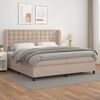 vidaXL Boxspring posteľ s matracom kapuč&iacute;nov&aacute; 200x200 cm umel&aacute; koža