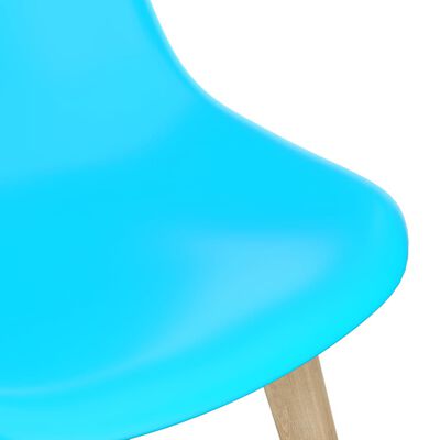 vidaXL Jedálenské stoličky 6 ks, modré, plast
