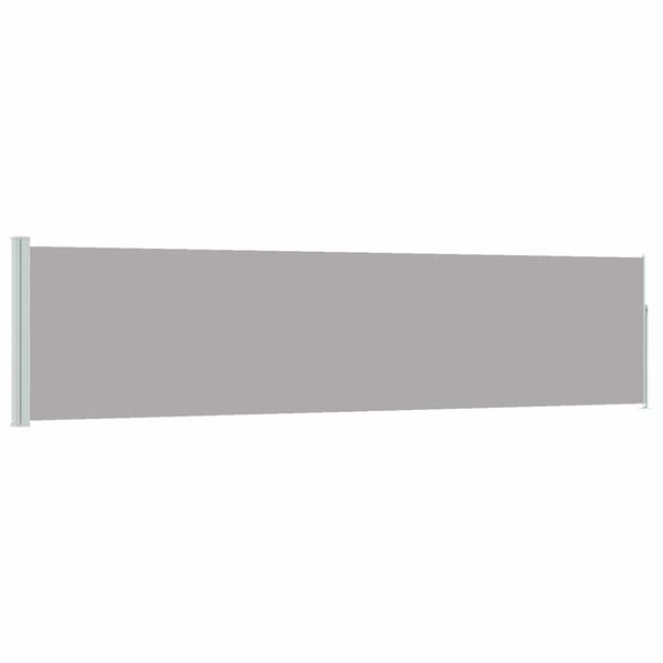 vidaXL Zaťahovacia bočn&aacute; mark&iacute;za na terasu 120x500 cm, siv&aacute;