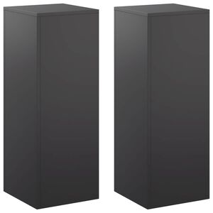 vidaXL Stojan na rastliny 2 pcs Čierna 30 x 30 x 80 cm Oceľ