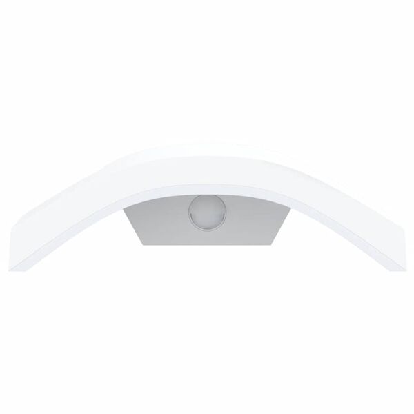 vidaXL Vonkaj&scaron;ie LED n&aacute;stenn&eacute; svietidl&aacute; senzor 2 ks biele liaty hlin&iacute;k