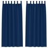 vidaXL Z&aacute;clony na zatemnenie s kr&uacute;žkami 2 pcs Tmavomodr&aacute; 225 x 140 cm
