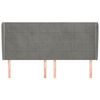 vidaXL Čelo postele so záhybmi bledosivé 183x23x118/128 cm zamat