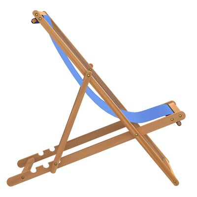 vidaXL Kreslo na terasu, tíkové drevo 56x105x96 cm, modré