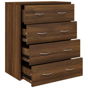 vidaXL Komoda so 4 z&aacute;suvkami 60x30,5x71 cm hned&yacute; dub