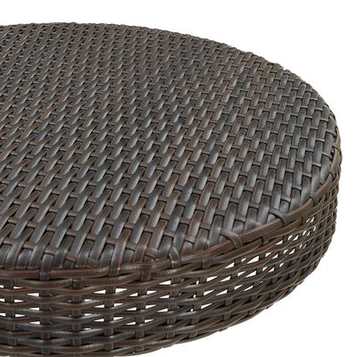 vidaXL Záhradný stolík hnedý 60,5x106 cm polyratanový