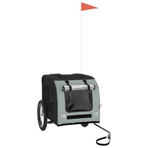 vidaXL Cyklovoz&iacute;k pre zvierat&aacute;, čierno siv&yacute;, oxfordsk&aacute; l&aacute;tka, železo