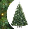 vidaXL Umel&yacute; vianočn&yacute; stromček s 300 LED-i Zelen&aacute; 210 cm PE a PVC