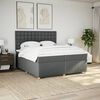 vidaXL Boxspring posteľ s matracom tmavosiv&aacute; 200x200 cm l&aacute;tka
