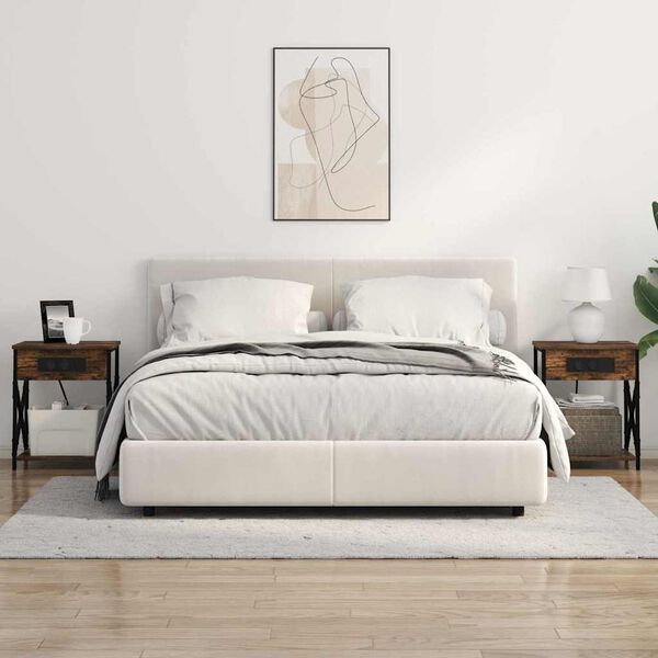 vidaXL Nočn&yacute; stol&iacute;k Dymov&aacute; dub 41 x 31 x 51 cm Kompozitn&eacute; drevo