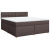 vidaXL Boxspring posteľ s matracom tmavohned&aacute; 180x200 cm l&aacute;tka