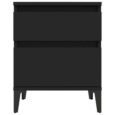 vidaXL Nočný stolík čierny 40x35x50 cm