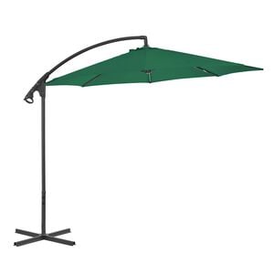 vidaXL Z&aacute;vesn&yacute; z&aacute;hradn&yacute; slnečn&iacute;k, oceľov&aacute; tyč 300 cm, zelen&yacute;