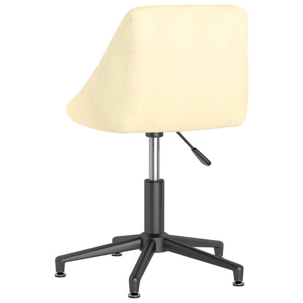 vidaXL Otočn&aacute; jed&aacute;lensk&aacute; stolička kr&eacute;mov&aacute; zamatov&aacute;