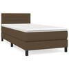 vidaXL Boxspring posteľ s matracom tmavohned&aacute; 100x200 cm l&aacute;tka