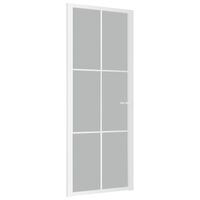 vidaXL Vnútorné dvere 83x201,5 cm biele matné sklo a hliník