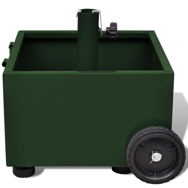 vidaXL Vonkaj&scaron;&iacute; podstavec na slnečn&iacute;k/kvetin&aacute;č, zelen&yacute;