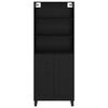 vidaXL Highboard Čierny dub 69,5 x 34 x 180 cm Kompozitn&eacute; drevo