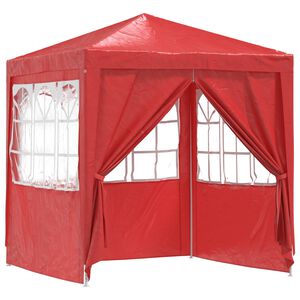 vidaXL P&aacute;rty stan 200 x 200 x 240 cm Červen&aacute; PE a oceľ