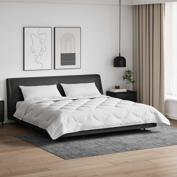 vidaXL Papl&oacute;n s vank&uacute;&scaron;om 3 pcs Biela Mikrovl&aacute;kno