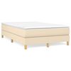 vidaXL Boxspring posteľ s matracom kr&eacute;mov&aacute; 120x190 cm l&aacute;tka