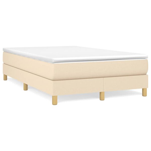 vidaXL Boxspring posteľ s matracom kr&eacute;mov&aacute; 120x190 cm l&aacute;tka