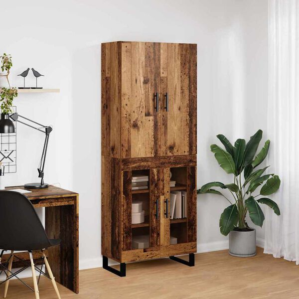 vidaXL Highboard 2 pcs Star&eacute; drevo 69,5 x 34 x 180 cm