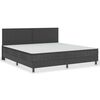 vidaXL Posteľ boxspring tmavo&scaron;ed&aacute; l&aacute;tkov&aacute; 200x200 cm