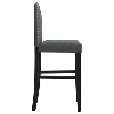 vidaXL Barové stoličky 2 ks masívny kaučukovník a látka