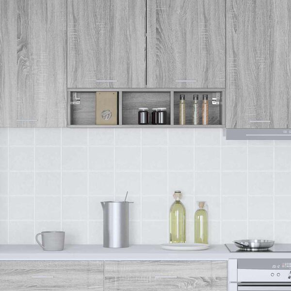 vidaXL Z&aacute;vesn&aacute; skrinka Siv&yacute; Sonoma 20 x 29,5 x 80 cm Kompozitn&eacute; drevo