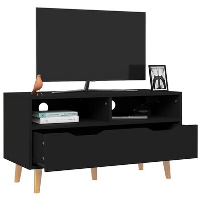 vidaXL TV skrinka, čierna 90x40x48,5 cm, kompozitné drevo
