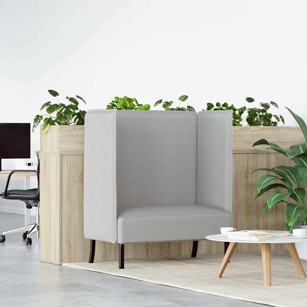 vidaXL Pohovka s vysok&yacute;m operadlom 101cm Oblačne &scaron;ed&aacute; l&aacute;tka