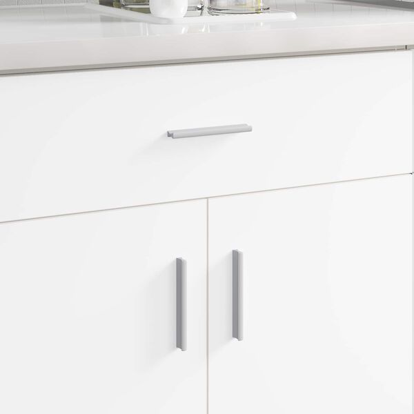 vidaXL rukov&auml;ť 12 pcs Strieborn&aacute; 105.7 x 7.4 x 15.5 mm Hlin&iacute;k