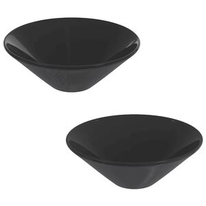 vidaXL Um&yacute;vadl&aacute; 2 ks leskl&eacute; čierne &Oslash;42x14 cm keramick&eacute;