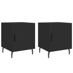 vidaXL Nočn&eacute; stol&iacute;ky 2 ks čierne 40x40x50 cm kompozitn&eacute; drevo