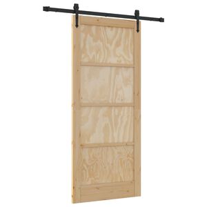 vidaXL Posuvn&eacute; dvere ORKDAL 86 x 198,5 cm Borovicov&yacute; mas&iacute;v Pr&iacute;rodn&aacute;