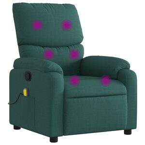 vidaXL Mas&aacute;žne kreslo s polohovac&iacute;m mechanizmom, tmavozelen&eacute;, l&aacute;tkov&eacute;