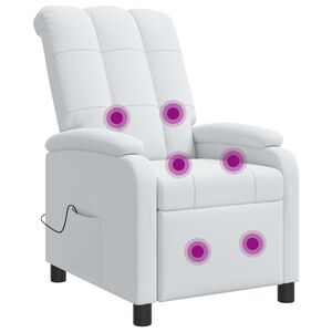 vidaXL Mas&aacute;žne relaxačn&eacute; kreslo Biela L&aacute;tka