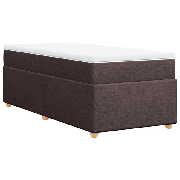 vidaXL Boxspring posteľ s matracom tmavohnedá 90x190 cm látka