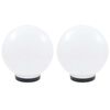 vidaXL LED lampy v tvare gule 2 ks, 25 cm, PMMA