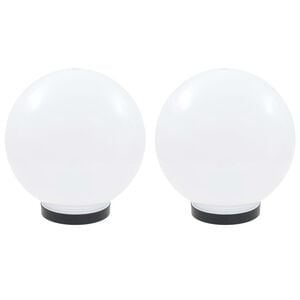 vidaXL LED lampy v tvare gule 2 ks, 25 cm, PMMA