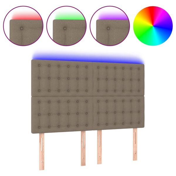 VidaXL Čelo postele sivohned&eacute; 144x5x118/128 cm l&aacute;tka