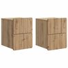 vidaXL N&aacute;stenn&aacute; nočn&aacute; skrinka 2 pcs Dub artisan 33 x 34,5 x 43 cm