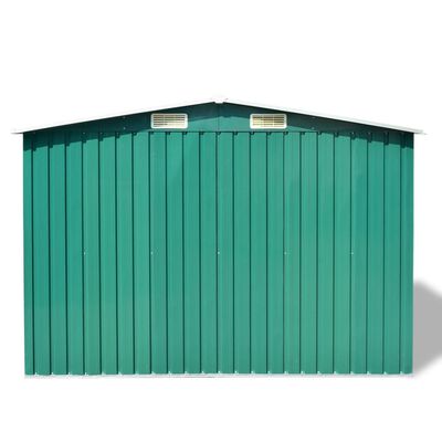 vidaXL Záhradná kôlňa, zelená, kov 257x205x178 cm